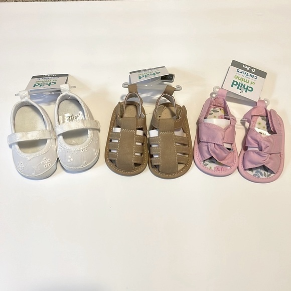 Carter’s Child of Mine Other - Carter’s Child of‎ Mine Newborn Shoes - 3 Pair